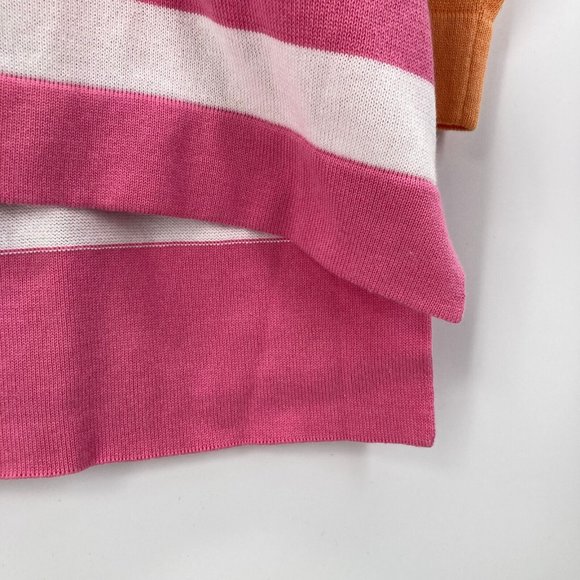 Edinburgh Knitwear Womens Colorful Long Sleeve Sweater Crewneck Bold Stripe sz L - Picture 4 of 10